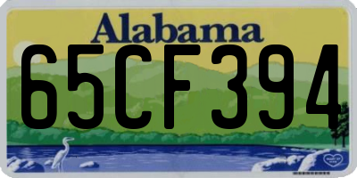 AL license plate 65CF394