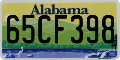 AL license plate 65CF398