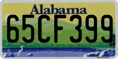 AL license plate 65CF399