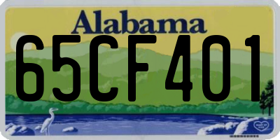 AL license plate 65CF401