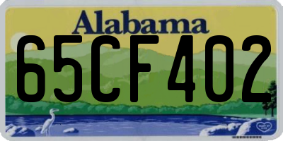 AL license plate 65CF402