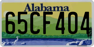 AL license plate 65CF404
