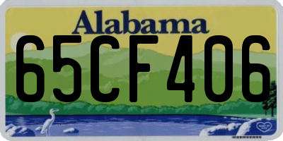 AL license plate 65CF406