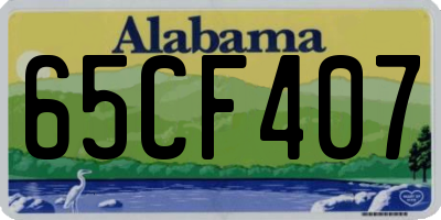 AL license plate 65CF407