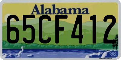 AL license plate 65CF412