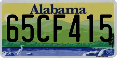 AL license plate 65CF415