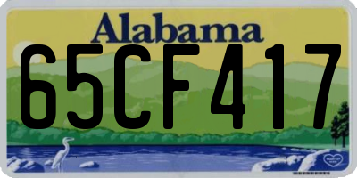 AL license plate 65CF417