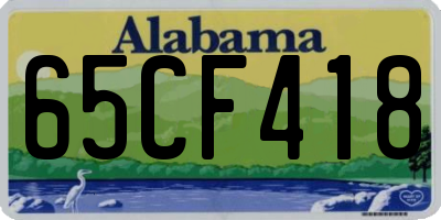 AL license plate 65CF418
