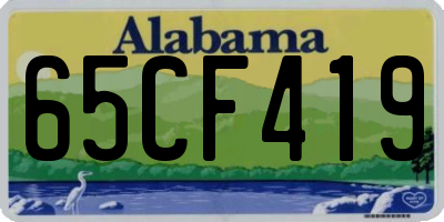 AL license plate 65CF419