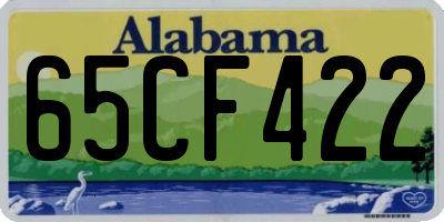 AL license plate 65CF422