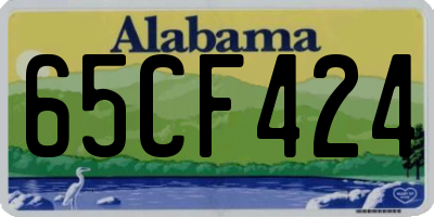 AL license plate 65CF424