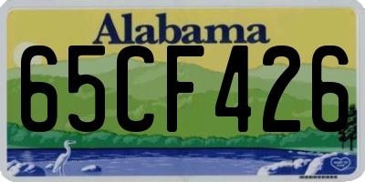 AL license plate 65CF426