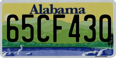 AL license plate 65CF430