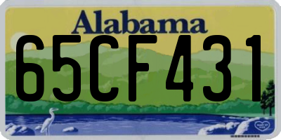 AL license plate 65CF431