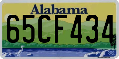 AL license plate 65CF434