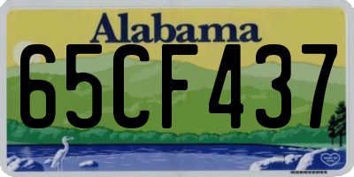 AL license plate 65CF437