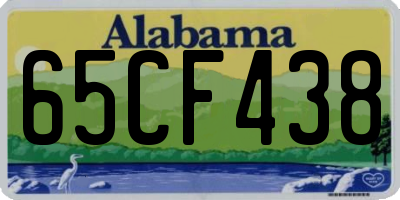 AL license plate 65CF438