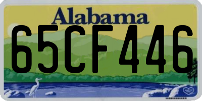 AL license plate 65CF446