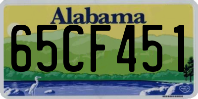 AL license plate 65CF451
