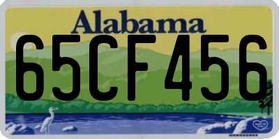 AL license plate 65CF456