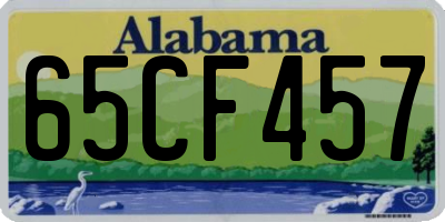 AL license plate 65CF457