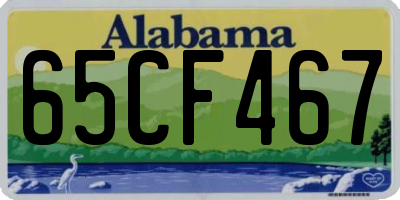 AL license plate 65CF467