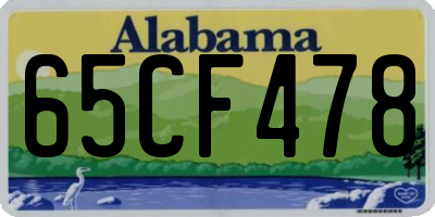 AL license plate 65CF478