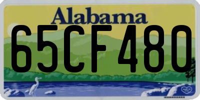 AL license plate 65CF480