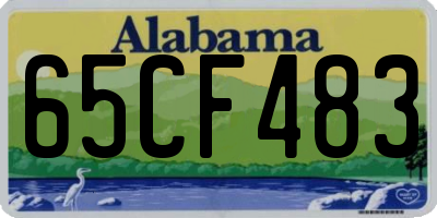 AL license plate 65CF483
