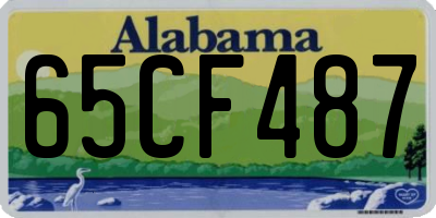 AL license plate 65CF487