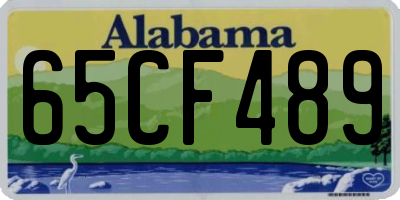 AL license plate 65CF489