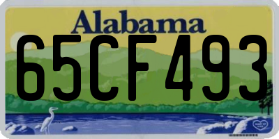 AL license plate 65CF493