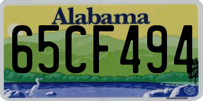 AL license plate 65CF494