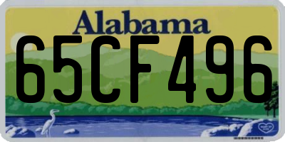 AL license plate 65CF496