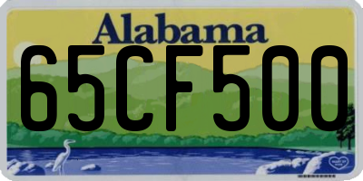 AL license plate 65CF500