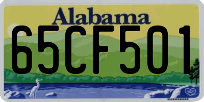 AL license plate 65CF501