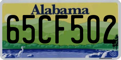 AL license plate 65CF502
