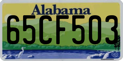 AL license plate 65CF503