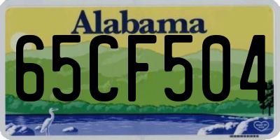 AL license plate 65CF504