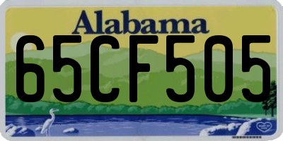 AL license plate 65CF505
