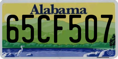 AL license plate 65CF507
