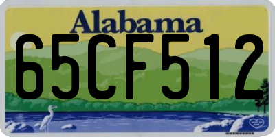 AL license plate 65CF512