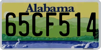 AL license plate 65CF514
