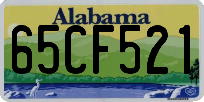 AL license plate 65CF521