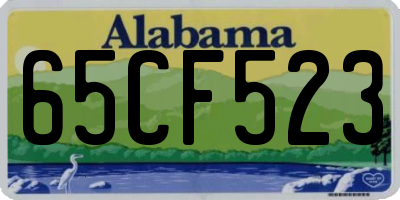 AL license plate 65CF523