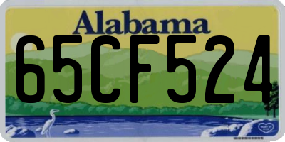 AL license plate 65CF524