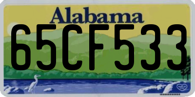 AL license plate 65CF533