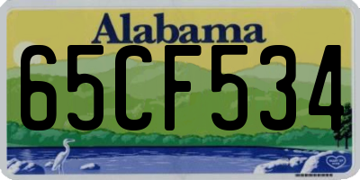 AL license plate 65CF534