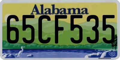 AL license plate 65CF535