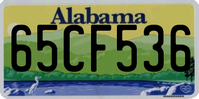 AL license plate 65CF536